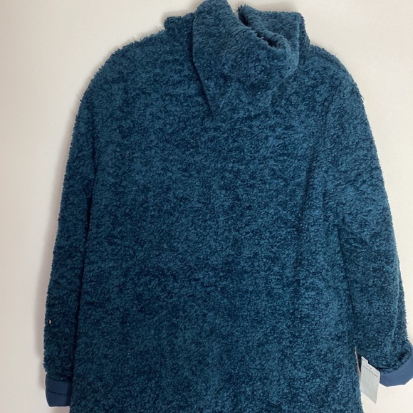 Halogen navy blue reversible hooded teddy bear jacket size XL NWT - Picture 8 of 12